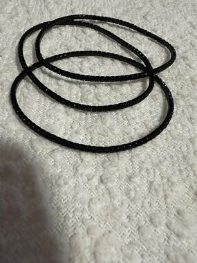 Black Beaded Stretch Bracelet Set - Women Jewelry